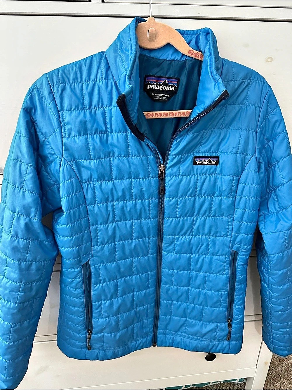 Patagonia Nano Puff Jacket Quilted Blue Size Medium